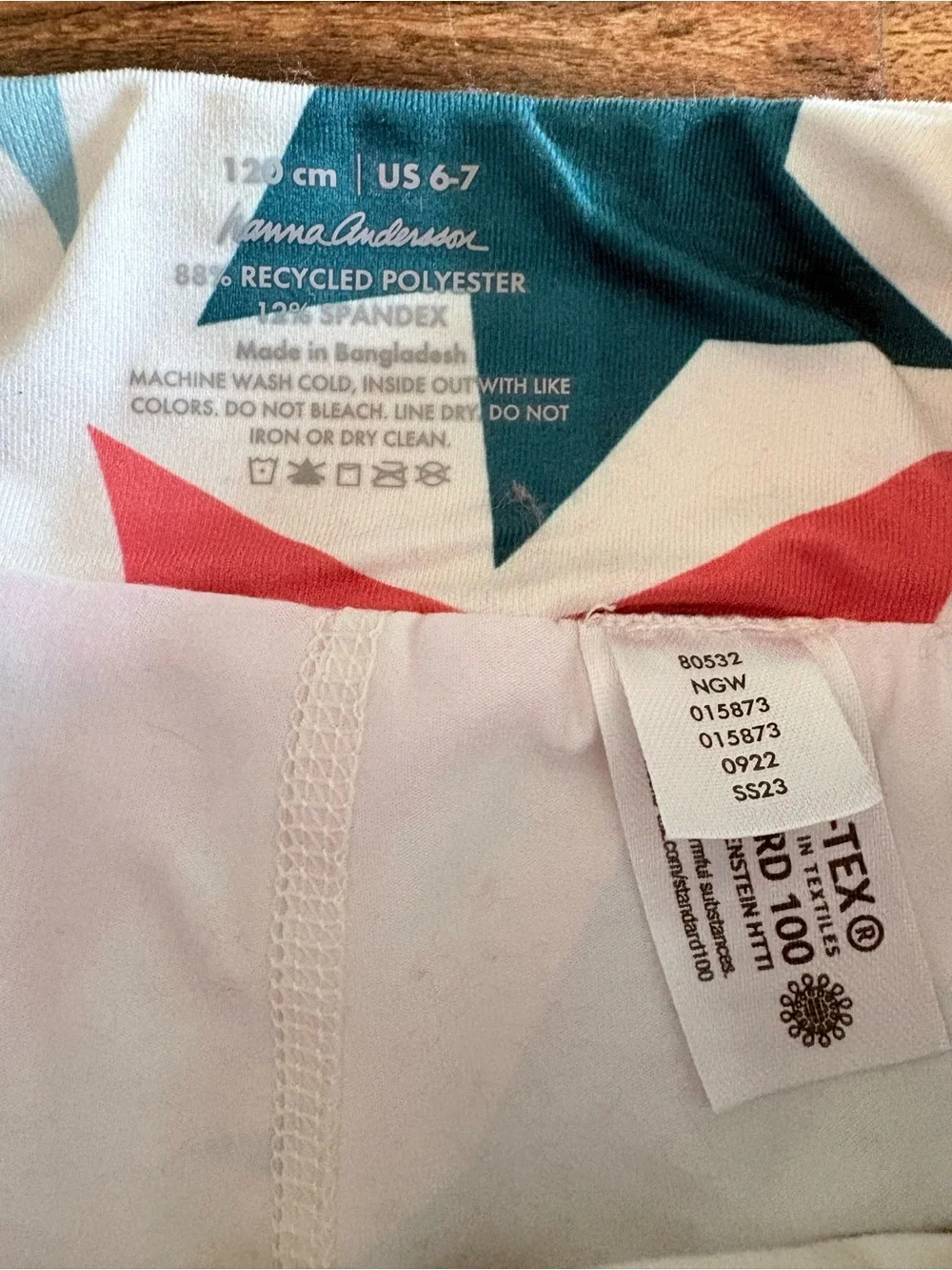 Hanna Andersson Girls Active MadeForSun Star Print Athletic Skort 120 cm 6 7 Yrs